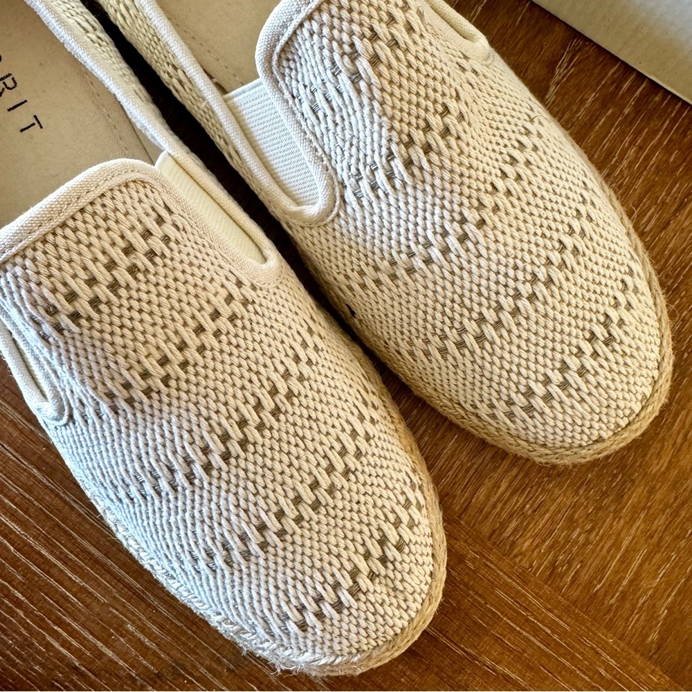NIB cream Esprit Nadine slip on espadrille flats 9.5M - Picture 6 of 14